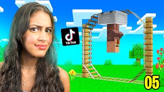 TESTANDO os TIKTOKS mais VIRAIS no MINECRAFT! #05