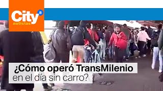Este fue el panorama de TransMilenio durante el día sin carro y sin moto | CityTv
