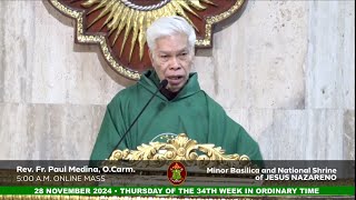 QUIAPO CHURCH LIVE TV MASS TODAY 5:00 AM NOVEMBER 28, 2024 THURSDAY