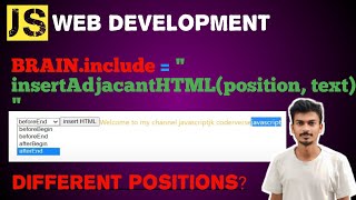 13) Insert text to webpage using js| insertadjacenthtml |Javascript for Web Development