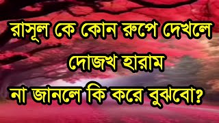 #রাসূল কে #কোন #রুপে এক নজর দেখলে #দোজখ হারাম ,#rasolke ek nojor kon #rope dekle dojok hara