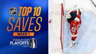 NHL Top 10 Saves from Week 1 | 2024 Stanley Cup Playoffs