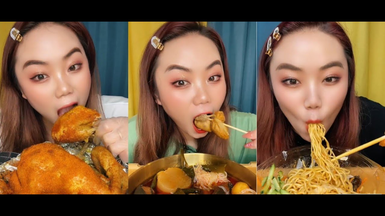 Chinese Eating Mukbang Cute Girl ASMR Food Ep07 #ASMRFOOD #Longs - YouTube