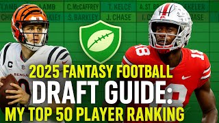 2025 Fantasy Football Draft Guide: My Top 50 Player Rankings