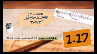 Musiktheorie einfach erklärt 1.17 - (einfache) Taktart (en), Takt und Taktstrich   www.ccerklärt.de