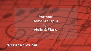 Portnoff Romanze Op 4 for Violin and Piano