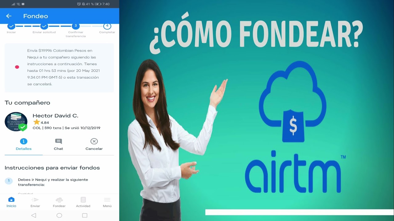 Como FONDEAR O DEPOSITAR En AIRTM ( EXPLICADO CON NEQUI ) - YouTube