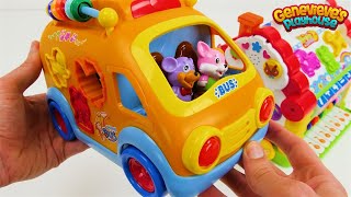 School Bus Learning Toy for Toddlers with Toy House!