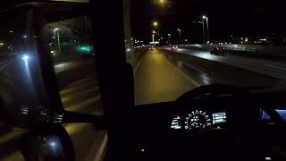 Relaxing Night drive with Rock Music -- Truck + Trailer, Volvo Fm460 new generation