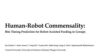 Human-Robot Commensality