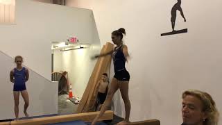 Victoria DeMeo- training front layouts on beam