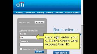 Citibank Online Login Tutorial