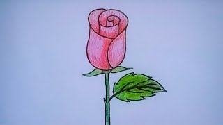 How to draw a rose | Rose drawing easy step by step | How to draw a rose step by step