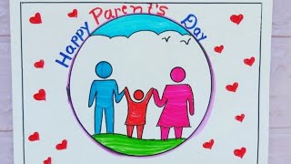 Parents day Drawing|Happy parents day Drawing|parents day Drawing easy|parents day Poster|parentsday