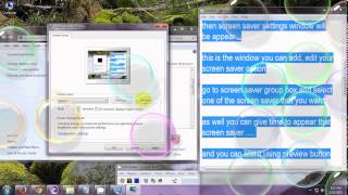 How to Set Screen Saver to Windows 07