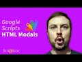 How to create a HTML dialog in google sheets with google scripts