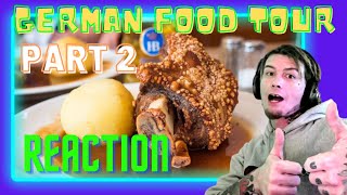 American Reacts to German Food Tour CRISPY PORK LEG and Attractions in Munich, Germany!