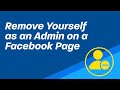 How to Remove Yourself as an Admin or User on a Facebook Page (Works in 2025)