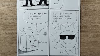 Cara Membuat Komik Tema Menjaga Kesehatan Alat Gerak