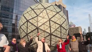 Times Square New Year's Eve ball is unveiled in NYC