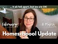 February & March Homeschool Update + Health Emergencies II Sonlight, Bravewriter, Abeka, and TGTB