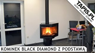 KOMINEK WANDERS BLACK DIAMOND Z PODSTAWĄ MONTAŻ POZNAŃ - KOMINKI - PIECE - TAPIS.PL