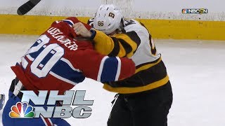 Bruins' Kevan Miller, Canadiens' Nicolas Deslauriers fight at center ice | NHL | NBC Sports