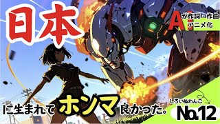 🎉 第12弾！AIアニメ『にっぽんに生まれてホンマよかった。』AIが作詞、作曲、アニメ化まで担当や！ 🎉🎶日本が誇るアニメ文化をテーマにした超熱血ロボットバトルストーリーが完成！✨