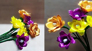 Bunga Hias dari Pita Satin || Tutorial Satin Ribbon Flower Easy