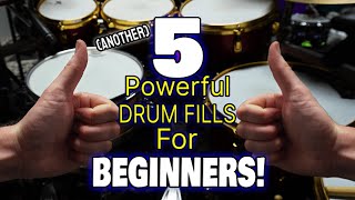 Another 5 Powerful Drum Fills For Beginners! | Easy Beginner Drum Fills - DRUM LESSON