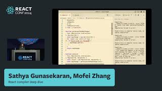 How React compiler works - Sathya & Mofei | #ReactConf2024