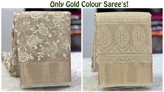 Very demanded, Kota Tissue saree’s in only Gold Combination | #saree #bengaluru #shopping