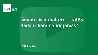 Išmanusis buhalteris - i.APS. Kada ir kam naudojamas?