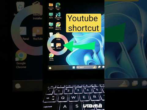 create YouTube shortcut on your desktop   easily #tech #shortsfeed #shortcut #ytshort #viral