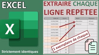 Unique List of Repeated Data with Excel