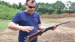 Pattern test of two 12 bore shotgun in 32 inch barrel length , modified choke and cylinder barrel.