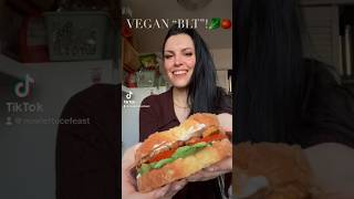 This Vegan “BLT” with Tempeh Bacon is 🔥🔥#vegan #cooking #food #recipe #blt #veggie #barbie 🥓🥬🍅