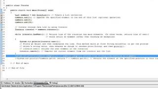Java tutorial in Eclipse - How to iterate through Java List (Java Iterator example)
