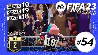 #54【FIFA23】プロクラブDivision1優勝への道【※配信後、試合経過チャプターあり】