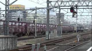 JR貨物 EF65-1085 貨物列車(遅れ3095レ EF210-159無動回送付) 名古屋駅