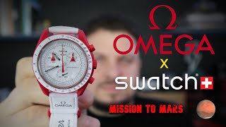 Hands on OMEGA x SWATCH MoonSwatch Speedmaster Mission to MARS Unboxing Review Is it a Plastic Toy?