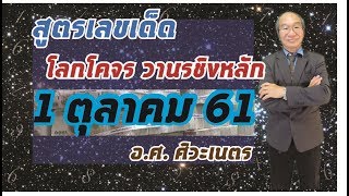 แม่นจริงสูตรเลขเด็ด..โลกโคจรวานรชิงหลัก งวดวันที่ 1ตุลาคม2561 โดยอ.ศ.ศิวะเนตร