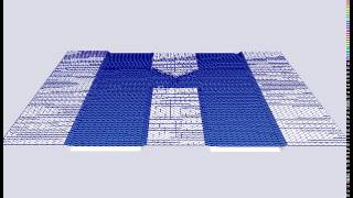 Firedrake simulation of flood plain inbetween two rivers