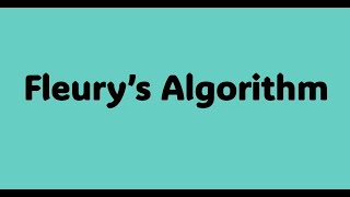 Fleury's Algorithm
