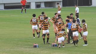 関東大学ラグビー対抗戦 慶應義塾大学vs帝京大学　ノーサイド寸前　慶應逆転トライで勝利（201206　熊谷ラグビー場）