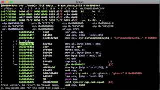Defusing a binary bomb with radare2 - phase 5