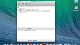 Tutorial Applescript Editor "Error Handlers"
