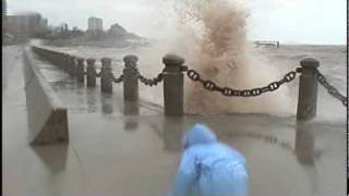 Big Waves at Spencer Smith Park, Burlington, Ontario, Canada.