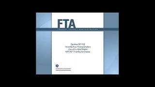 National RTAP 101 Webinar Series: FTA Intercity Bus Program