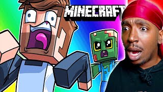 Reaction To Minecraft Funny Moments - If Anyone Dies, The Game Ends! (Hardcore Mode)